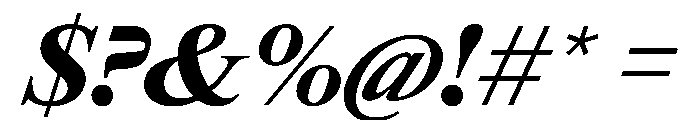 SwissTimeItalicVAR BlackItalic Instance Font OTHER CHARS