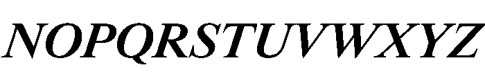 SwissTimeItalicVAR BoldItalic Instance Font UPPERCASE