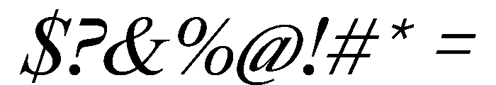 SwissTimeItalicVAR Italic Instance Font OTHER CHARS
