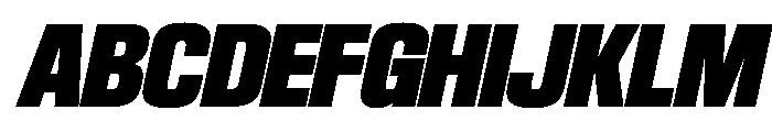 SwisspostersVAR BlackItalic Instance Font UPPERCASE