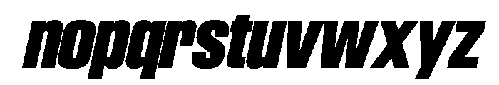 SwisspostersVAR BlackTallItalic Instance Font LOWERCASE