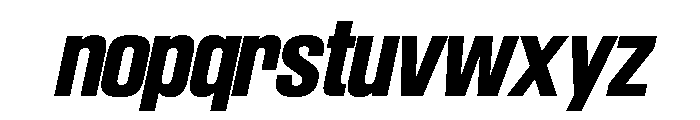 SwisspostersVAR BoldItalic Instance Font LOWERCASE