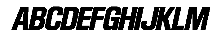 SwisspostersVAR BoldTallItalic Instance Font UPPERCASE