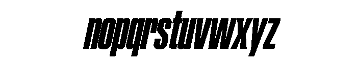 SwisspostersVAR CondensedBlackItalic Instance Font LOWERCASE