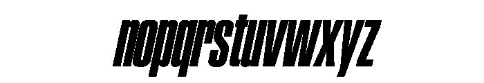 SwisspostersVAR CondensedBlackTallItalic Instance Font LOWERCASE