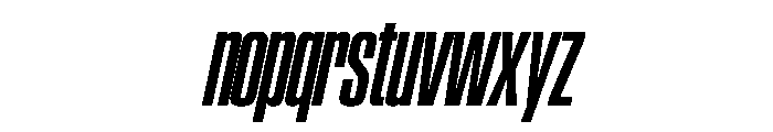 SwisspostersVAR CondensedBoldTallItalic Instance Font LOWERCASE