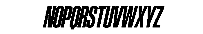 SwisspostersVAR CondensedExtraBoldItalic Instance Font UPPERCASE