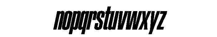 SwisspostersVAR CondensedExtraBoldItalic Instance Font LOWERCASE