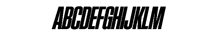 SwisspostersVAR CondensedExtraBoldTallItalic Instance Font UPPERCASE