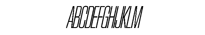 SwisspostersVAR CondensedExtraLightItalic Instance Font UPPERCASE
