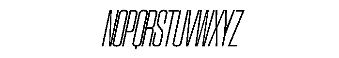 SwisspostersVAR CondensedExtraLightItalic Instance Font UPPERCASE