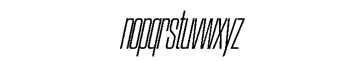 SwisspostersVAR CondensedExtraLightItalic Instance Font LOWERCASE