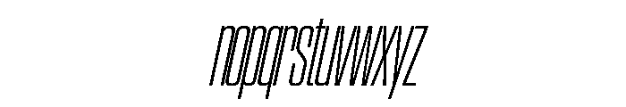SwisspostersVAR CondensedExtraLightTallItalic Instance Font LOWERCASE