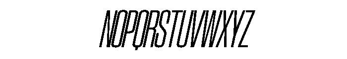 SwisspostersVAR CondensedLightItalic Instance Font UPPERCASE