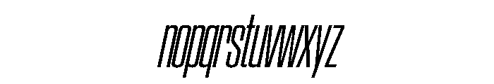 SwisspostersVAR CondensedLightItalic Instance Font LOWERCASE