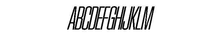 SwisspostersVAR CondensedLightTallItalic Instance Font UPPERCASE