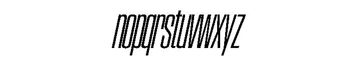 SwisspostersVAR CondensedLightTallItalic Instance Font LOWERCASE