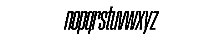 SwisspostersVAR CondensedMediumItalic Instance Font LOWERCASE