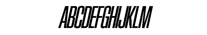 SwisspostersVAR CondensedMediumTallItalic Instance Font UPPERCASE