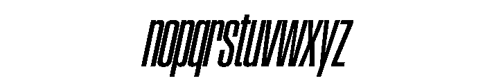 SwisspostersVAR CondensedMediumTallItalic Instance Font LOWERCASE