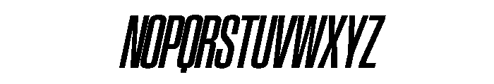 SwisspostersVAR CondensedSemiBoldItalic Instance Font UPPERCASE