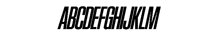 SwisspostersVAR CondensedSemiBoldTallItalic Instance Font UPPERCASE
