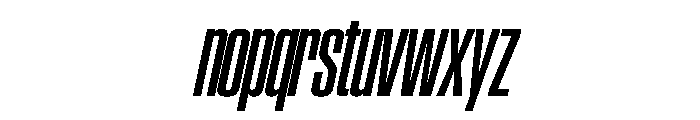 SwisspostersVAR CondensedSemiBoldTallItalic Instance Font LOWERCASE