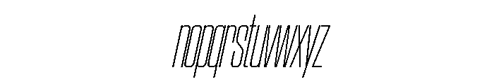 SwisspostersVAR CondensedThinItalic Instance Font LOWERCASE