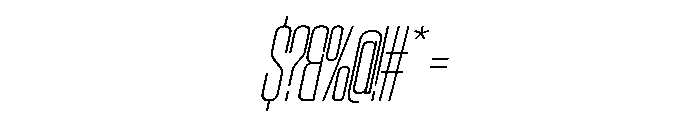SwisspostersVAR CondensedThinTallItalic Instance Font OTHER CHARS