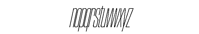 SwisspostersVAR CondensedThinTallItalic Instance Font LOWERCASE