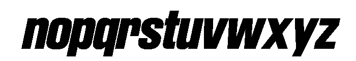 SwisspostersVAR ExtraBoldItalic Instance Font LOWERCASE