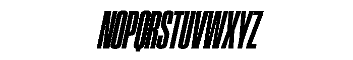 SwisspostersVAR ExtraCondensedBlackItalic Instance Font UPPERCASE