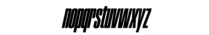 SwisspostersVAR ExtraCondensedBlackTallItalic Instance Font LOWERCASE