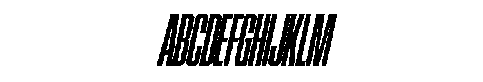 SwisspostersVAR ExtraCondensedBoldTallItalic Instance Font UPPERCASE