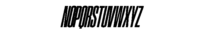 SwisspostersVAR ExtraCondensedBoldTallItalic Instance Font UPPERCASE