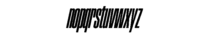 SwisspostersVAR ExtraCondensedBoldTallItalic Instance Font LOWERCASE