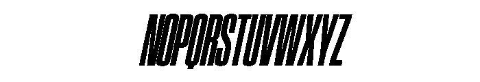 SwisspostersVAR ExtraCondensedExtraBoldTallItalic Instance Font UPPERCASE
