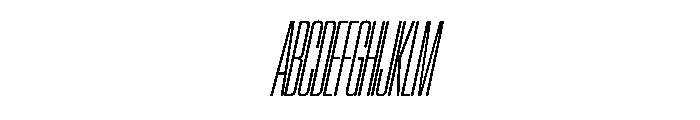 SwisspostersVAR ExtraCondensedExtraLightItalic Instance Font UPPERCASE