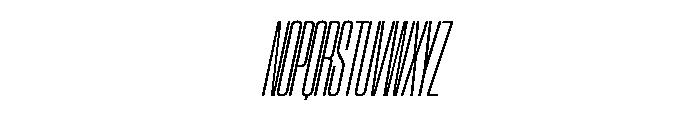 SwisspostersVAR ExtraCondensedExtraLightItalic Instance Font UPPERCASE