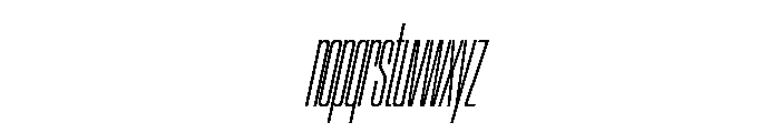 SwisspostersVAR ExtraCondensedExtraLightItalic Instance Font LOWERCASE