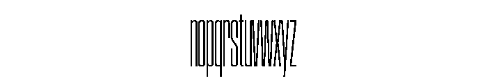 SwisspostersVAR ExtraCondensedExtraLightTall Instance Font LOWERCASE