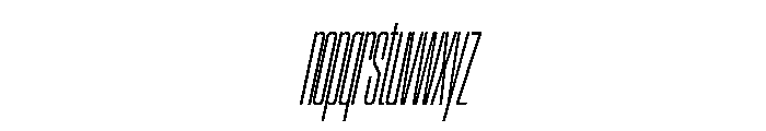 SwisspostersVAR ExtraCondensedExtraLightTallItalic Instance Font LOWERCASE