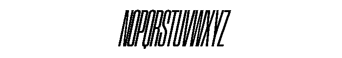 SwisspostersVAR ExtraCondensedItalic Instance Font UPPERCASE