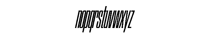 SwisspostersVAR ExtraCondensedItalic Instance Font LOWERCASE