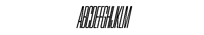 SwisspostersVAR ExtraCondensedLightItalic Instance Font UPPERCASE