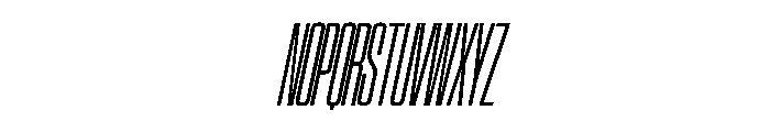 SwisspostersVAR ExtraCondensedLightTallItalic Instance Font UPPERCASE