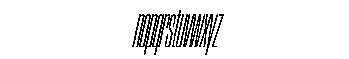 SwisspostersVAR ExtraCondensedLightTallItalic Instance Font LOWERCASE