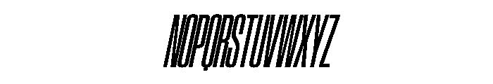 SwisspostersVAR ExtraCondensedMediumItalic Instance Font UPPERCASE
