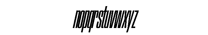 SwisspostersVAR ExtraCondensedMediumItalic Instance Font LOWERCASE
