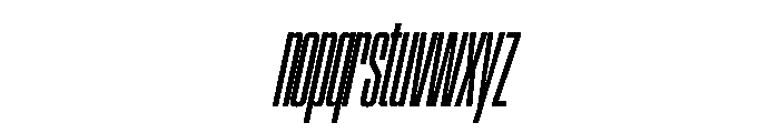 SwisspostersVAR ExtraCondensedMediumTallItalic Instance Font LOWERCASE